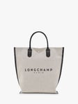 Longchamp Essential Medium Canvas Tote Bag, Ecru