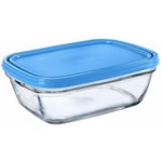 Boîte à repas rectangulaire avec couvercle Duralex Freshbox Bleu 1,1 l