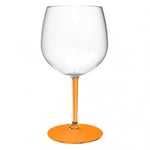 Goldplast Gin & Tonic plastglas orange stjälk och fot 58 cl