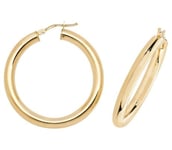 James Moore TH ER1004-30 9k Yellow Gold Hoop Earrings 30 mm Jewellery