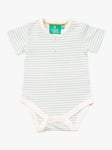 Little Green Radicals Baby Organic Cotton Short Sleeve Bodysuit, Powder Blue