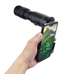 YUIOLIL Gift 4K 10-30X25mm Zoom Monocular Telescope, High Definition Telescope with Phone Clip, Tripod, Black-with Clip，for Travel Bird Watching Hiking Boating Camping