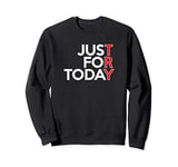 JUST FOR TODAY TRY Alcoholics AA Narcotics NA Anonymous Sweatshirt