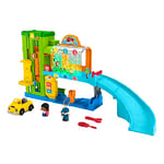 Fisher-Price Le Garage Lumineux Little People avec Lumières, Voiture, Rampe Et Contenu Éducatif Éveil Progressif, Version Française, Jouet Enfant, Dès 3 Ans, HRC59