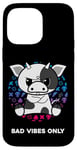 Coque pour iPhone 14 Pro Max Bad Vibes Only Grumpy Looking Figurine de vache