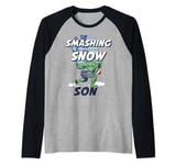 Marvel Hulk Smashing Snow Noël Son Manche Raglan