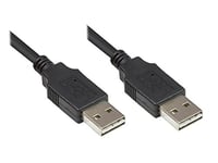 Good Connections Connection Cable USB 2.0 Male A to Male A, Foil and Braid Shielding, Copper Wire black 5 m