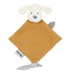 Nattou Charlie mini doudou chien jacquard MARRON