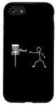 Coque pour iPhone SE (2020) / 7 / 8 Disque Golf Player Sports Lover Funny Stickman Jeu de plein air