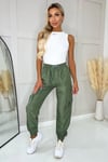 AX Paris Womens Khaki Cargo Pants - Size 14 UK