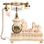 JALAL Classic Retro Mobile Phone, Antique Telephone Button Wired Home Landline, Living Room Antique Decorative Ornaments