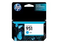 HP 951 - 8.5 ml - cyan - original - cartouche d'encre - pour Officejet Pro 251dw, 276dw, 8100, 8600, 8610, 8615, 8616, 8620, 8625, 8630