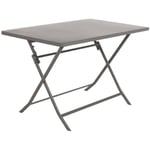 Table de jardin pliante rectangulaire Greensboro tonka 4 places en acier traité époxy - Hespéride