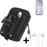 For Doogee V30 Belt bag + EARPHONES big outdoor protection Holster case sleeve b