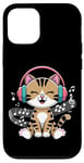 Coque pour iPhone 12/12 Pro Music Cats Musical Note Outfit For Musicians Headphone Cat