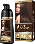 Dark Brown Hair Dye Shampoo Permanent for Men&Women,Instant Hair Color Shampoo