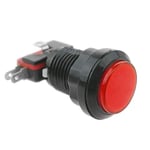 bematik – Poussoir Arcade momentané 32 mm 1no 1NC 250 V 15 A spdt Rouge avec lumière (bu032)