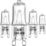 4 x G9 Halogen Oven Bulbs 25W 230V for Oven and Microwave Oven Cooker Bulb Wax