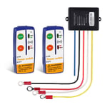 Jalleria - Télécommande de treuil sans fil 12 v, kit de télécommande de treuil sans fil universel 12 v 15,2 m pour voitures et camions (comprend 2