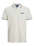 JACK & JONES Men's JORTONS Polo SS NOOS Shirt, Cloud Dancer/Fit: reg, S