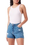 ONLY Women Denim Jeans Shorts | Short Bermuda Summer Pants | High Waist Destroyed Trousers ONLJAGGER, Colour:Blue, Size:S