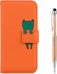 Coque Pour Samsung Galaxy A71, [Anim] Bookstyle Flip Cover Tui De Protection Housse En Pu Cuir Avec Tpu Silicone Souple [Fente De Carte] [Fermeture Magntique] (Orange)