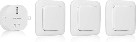 Kit Domotique Interrupteur Sans Fil Plug & Connect - Pour Chambre À Coucher - 3 Interrupteurs Simples Et 1 Module Encastrable Sh4-99567 Blanc