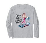 Life is Better in Running Shoes Gym Workout Treadmill Runner Long Sleeve T-Shirt