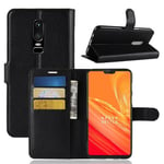 Oneplus 6      Pu Wallet Case    [Black]