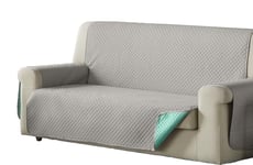 Estoralis AVA Housse de canapé Design Moderne Tissu matelassé Beige/Turquoise pour Fauteuil ou Relaxation 1 Place Dimensions du Tissu 55 x 210 cm (Largeur x Hauteur) Protecteur pour Tout Type de