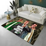 (15-40x60cm) 3D GTA Grand Theft Auto Games Gamer Mattomatto kotiin Olohuoneeseen Makuuhuoneen Sohvan Ovimattosisustus, Lasten alueen matto Liukumaton lattiamatto