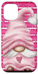 Coque pour iPhone 12/12 Pro Pink Gnome Valentines Day Decor For Women - Love Aesthetic