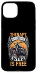 Coque pour iPhone 15 Plus Rider Therapy Is Cher Wind Is Free Moto Biker