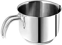 H&H Elodie Casserole à Lait avec Fond Induction, Acier Inox, 1 Litres