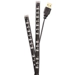 Barkan Led Strip Lights 2 Strips X 50cm for 13-80 inch TV, USB Backlight Kit for TV/ Monitor screen, 2 years warranty.