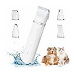 4 en 1 Tondeuse Chien Professionnelle ilencieuse Tondeuses pour Chiens Étanchéité IPX7,Sans Fil Fondeuse Toilettage pour Animaux avec Câble usb