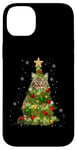 Coque pour iPhone 14 Plus Cat Maine Coon Sapin de Noël pour les amoureux des chats