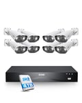 ZOSI 32CH 4K NVR PoE Caméra Surveillance Extérieure 8MP Caméra Extérieure avec 4TB HDD, Détection de Personne Véhicule, Projecteurs, Audio Bidirectionnelle, Vision Nocturne Couleur, C182