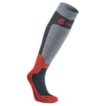 Seger Strumpor Byggmark Mid Compression Sock Röd/Grå Strl 43/45