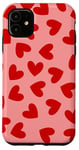 Coque pour iPhone 11 maneater coeur amour valentines rouge rose mignon rétro girly y2k