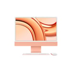 iMac 24-tommer Apple M3 med 8‑kjerners CPU, 10‑kjerners GPU / 16 GB / 256 GB SSD / Magic Mouse / Magic Keyboard med Touch ID / Oransje