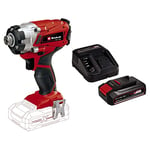 Einhell Visseuse à chocs sans fil TE-CI 18/1 Li - Solo Power X-Change (18 V, Régime : 0-2300 trs/min, Porte-outils (6 pans), porte-embouts) avec Chargeur et Batterie 2,5Ah