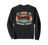 Retro Wagon Train Lover Model Train Railroad Conductor Funny Sweatshirt