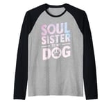 Soul Sister to my Dog Mom Raglan Baseball Tee