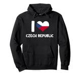 I Love Czech Republic Czech Flag Heart Czech Pride Pullover Hoodie