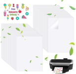 50 Pcs Papier Autocollant Imprimante Jet D'Encre A4 21 * 29.7Cm Papier Autocollant Imprimante Transparent Vinyle Imprimable Transparent Film Autocollant Transparent Imprimable