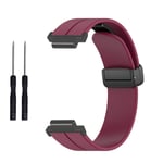 Garmin Forerunner 220/230/235/735XT/620/630 Magneettinen taittuva silikonihihna Burgundy