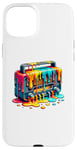 Coque pour iPhone 15 Plus Dripping Paint Art Radio Vintage Radios Antiques