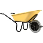 HAEMMERLIN Brouette Bati Plus - Roue increvable - Caisse jaune 110 l - Charge utile 250 kg