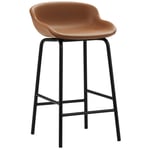 Hyg Bar Stool 65 cm, Brandy Leather / Black